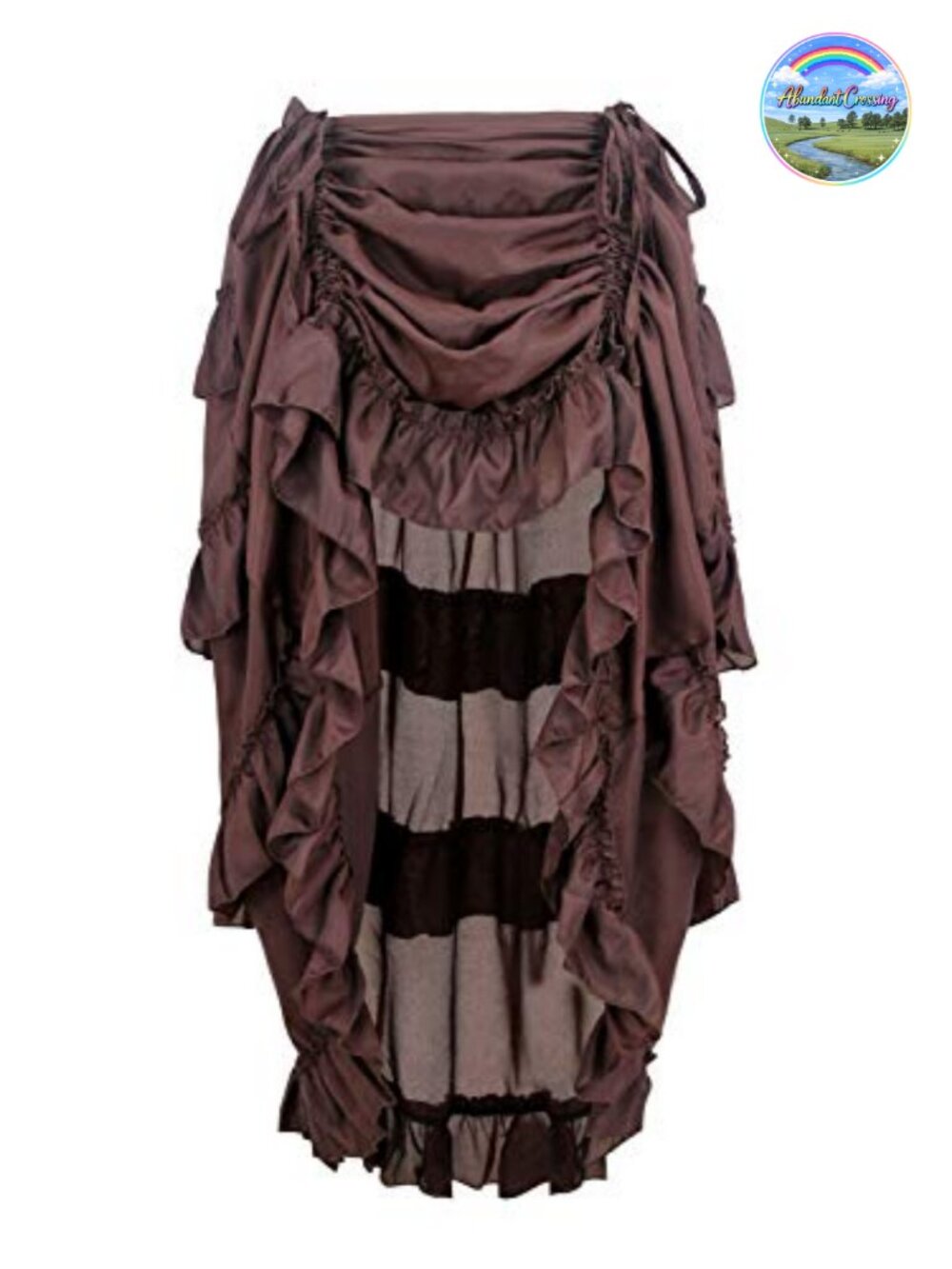 Steampunk Gothic High Low Cyberpunk Ruffle Skirt Nylon